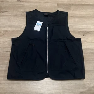 Jordan Vest Active Zip Utility Pockets Sportswear Black Men Size Med HF9327-010 - Picture 1 of 8