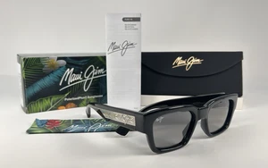 Maui Jim Kenui MJ0642S-001 Sonnenbrille glänzend schwarz grau polarisiert neu im Karton - Bild 1 von 9