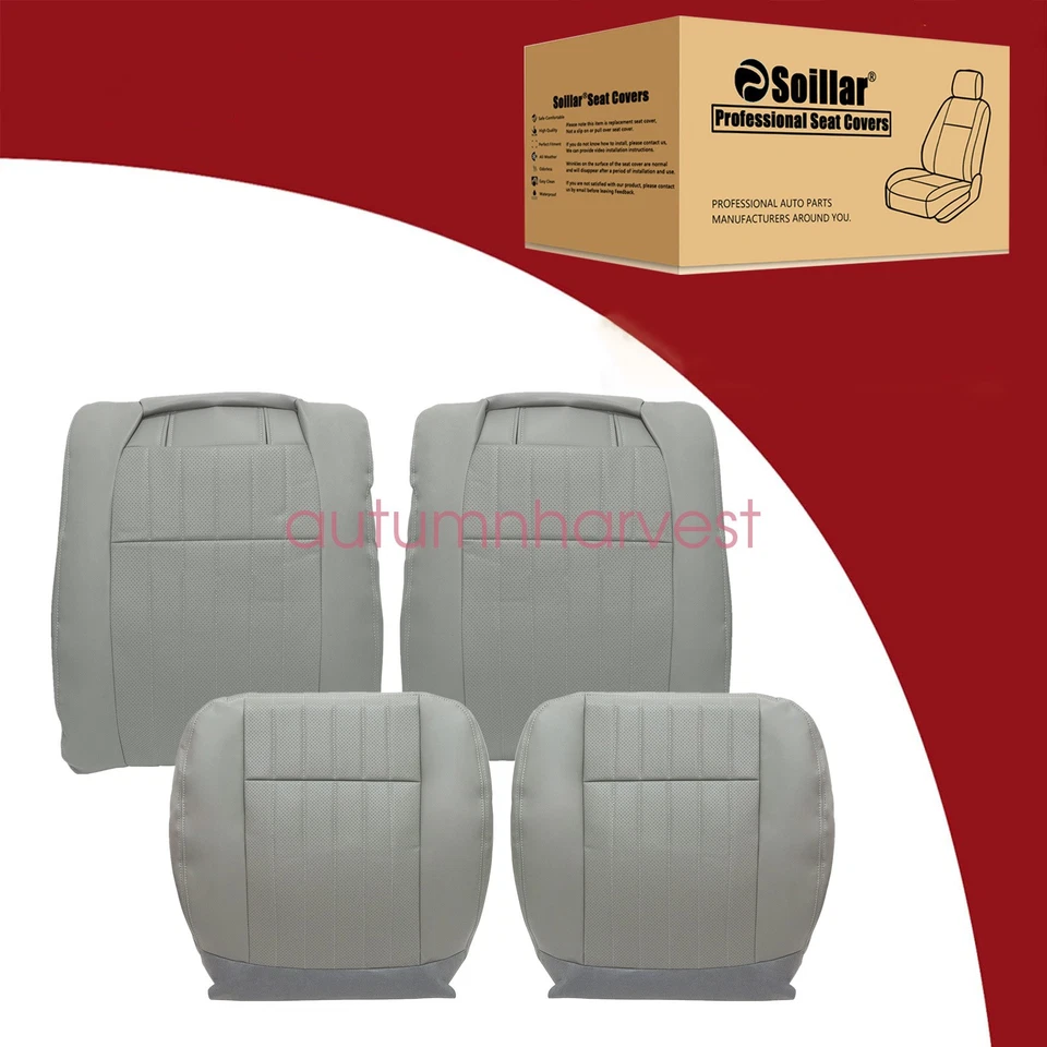 Серый перфорированный кожаный чехол на сиденье с обеих сторон для Chevy Impala SS 1994 1995 1996 годов выпуска - Изображение 1 из 4