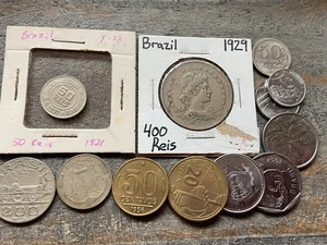 Brazil Coin Lot - Some Old and Others AU - Picture 1 of 5
