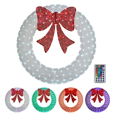 Guirnalda de Navidad Preiluminada Exterior para Ventana Chimenea Interior, Multicolor Foto 1 de 4