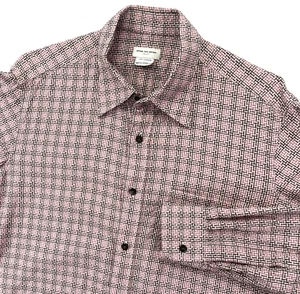 Camisa Dries Van Noten Para Hombre 50 Rosa Marrón Botón Geométrico Texturizado Manga Larga - Imagen 1 de 15