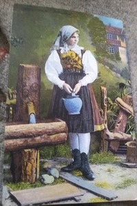 Postkarte Kärtnertracht Gailtalerin 1912 K.u.K. - Bild 1 von 2