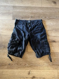 Vintage Polo Jeans Ralph Lauren Cargo Shorts Women's Black Size 8 - Picture 1 of 3
