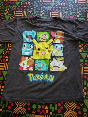 Pokemon Evolution With Characters Boys Gray T-Shirt Kids Sz Small (About 10-12) - Image 1 of 4