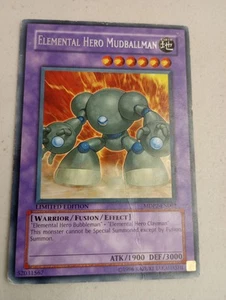 Elemental Hero Mudballman MDP2-EN002 Limited Edition Rare DMG HP YuGiOh! Card - Picture 1 of 2