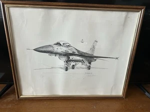 F-16 Falcon Limited Edition Pencil Drawing Print Signed/Numbered-Jim Kilburn*** - Picture 1 of 13