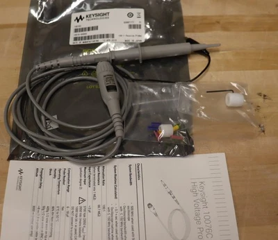 Agilent Keysight 10076C High Voltage Probe 100:1, 500MHz, 3.7kVpk w/Accessories - Image 1 of 2