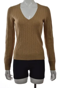 J Crew Damen Pullover Größe S Braun Wolle Langarm V-Ausschnitt Oberteil Shirt - Bild 1 von 4