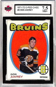 1971-72 OPC #3 Don Awrey Boston BRUINS O-Pee-Chee KSA 7.5 - Picture 1 of 2