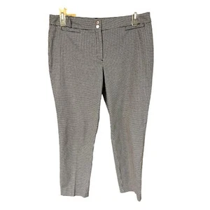 Jones New York Pants Womens 12 Ankle Houndstooth Classic Academia Professional - Picture 1 of 7