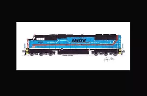 Metra SD70MACH #510 11"x17" Passepartoutdruck Andy Fletcher signiert - Bild 1 von 1