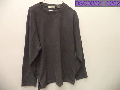 Men Size Large Michael Brandon Pullover Fleece Sweater Gray Long Sleeve 19" bust - Image 1 of 4