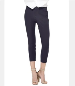 Ecru Madison Power Stretch Pant In Black Ankle Crop Women Size 10 - Picture 1 of 6