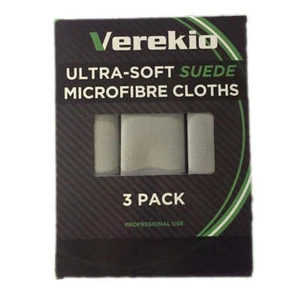 Verekio Ultra Soft Suede Microfibre Glass Cloth 3 Pack 40 x 40 cm MF0963 - Picture 1 of 1