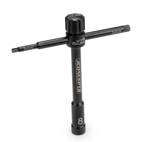 JConcepts Multi-Wrench, Black, 8mm (Glow Plug), 3mm/5mm Wrench, 5026 - Image 1 of 1