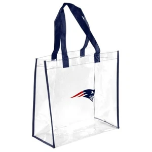 New England Patriots NFL 12" x 12" x 6" Clear Reusable Tote Bag / NWT - Picture 1 of 5