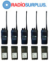 5 X Motorola Ht1250 Uhf Lkp Radio, Antenna, Hnn9013 Battery+ Clip Aah25rdf9aa5an
