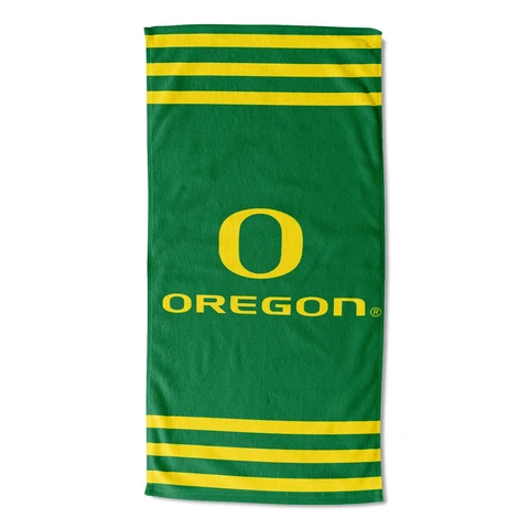 Oregon Ducks Beach Towel (Stripes) OFFICIAL NCAA Cover