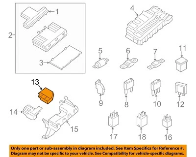 FORD OEM 13-23 Edge Electrical Fuse Relay-Circuit Breaker DU5Z14526AA - Image 1 of 2