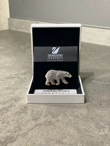 Broche de Cristal Broche Swarovski Prendedor Oso Polar Boda Broche Cisne Firmado - Imagen 1 de 16