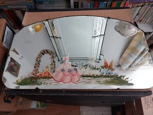 Vintage Hand Painted Mirror - Picture 1 of 7