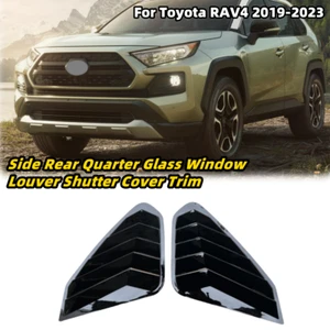 Schwarz Für Toyota RAV4 2019-23 Seitenfenster Ftungsschlitze Lamellen Abdeckung - Bild 1 von 4