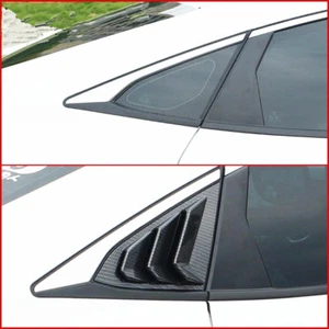 Carbon Fiber ABS Rear Side Window Vent For Honda Civic 2016 2017 2018 2019 Sedan - Imagen 1 de 5