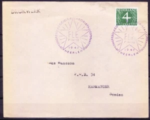 Países Bajos 1947 cancelación de portada en conferencia de esperanto en Heerlen - Imagen 1 de 1