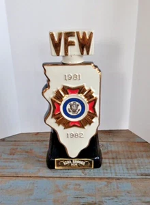 VTG Ezra Brooks VFW Decanter – Illinois 1981–1982 – Porcelain Collectible - Picture 1 of 11