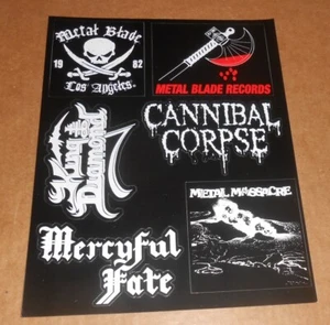 Metal Blade Records Sticker Sheet Promo 11x8.5 RARE  Cannibal Corpse King Diamon - Picture 1 of 1