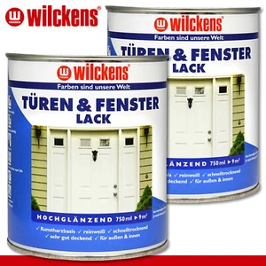 Wilckens 2 x 750 ml Türen & Fensterlack weiß Türenlack Lackfarbe innen & außen - Bild 1 von 1