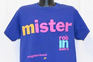 vintage 90s NIKE BRAND MISTER DAVID ROBINSON'S NEIGHBORHOOD TV AD 1990 t-shirt L - Picture 1 of 6