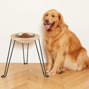 Elevated Dog Bowl for Large Dogs 16.3in High Extra Stand Comes with a Stainless - Picture 1 of 6