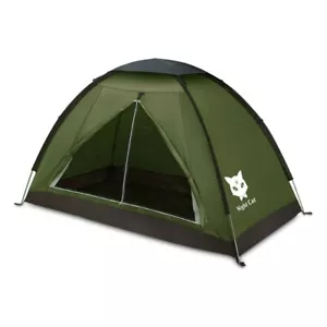 1-2 Person Outdoor Camping Waterproof 4 Season Folding Tent Army Green Hiking US - Picture 1 of 16