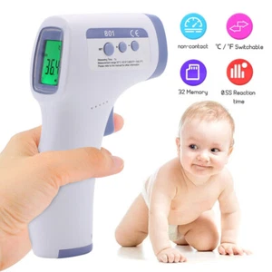 Digital Forehead Thermometer Contactless & Accurate For Baby Children Kids Adult - Picture 1 of 13