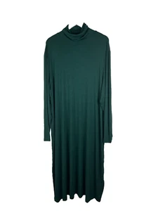 Universal Standard Dress 2XL Woman Plus 2X Emerald Green Ribbed Maxi Long Sleeve - Picture 1 of 3