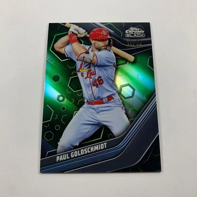 2023 Topps Chrome Black Paul Goldschmidt /99 Green Refractor #4 - Image 1 of 2
