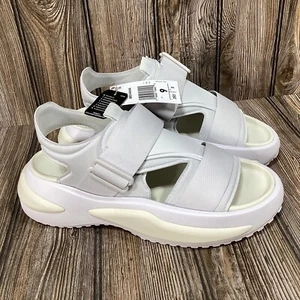 Adidas Mehana Womens Platform Sandals White Cream New With Tags IF8183 Size 9 - Picture 1 of 10
