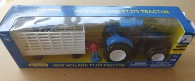 New Holland T7.270 Tractor & Wagon 1/32 Scale by NewRay Toys Co. NEW IN BOX - Image 1 of 4