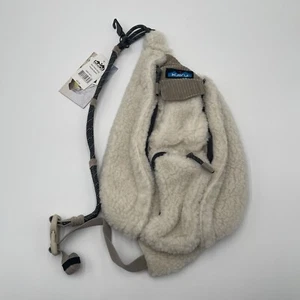Kavu Mini Rope Snug Sling Bag Fleece Corduroy Pebble Beach Beige NWT - Picture 1 of 4
