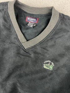 Monterey Club Golf Pullover Giacca Uomo Medium Chapel Hill Ricamato Nero - Foto 1 di 13