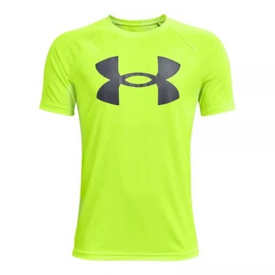 NWT Under Armour Boys Heatgear Short Sleeve T-Shirt Neon Yellow, Size XLARGE - Image 1 of 4