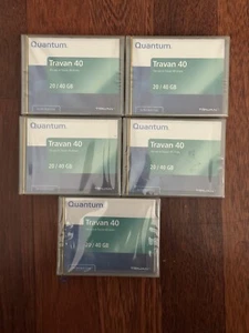 Lot 5 NEW QUANTUM 40GB Travan 40 Data Tape Cartridge NEW SEALED - Photo 1/3