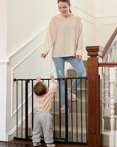Puerta para bebé de 28,9-42,1" de ancho para escaleras, puertas para perros de 30" de alto para puertas expandibles - Imagen 1 de 8