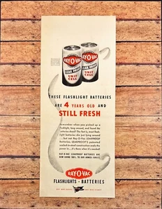 Ray-O-Vac Batteries Buy War Bonds Armed Forces WWII Vintage Print Ad 1944 - Picture 1 of 5
