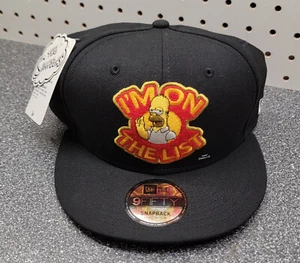 NEW ERA 9FIFTY SNAPBACK THE SIMPSONS HOMER I'M ON THE LIST HAT JAPAN 2017 RARE - Picture 1 of 4