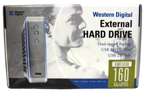 Western Digital External Hard Drive 8MB Cache 160 GB USB 2.0 Firewire USB 2.0 Hu - Picture 1 of 6