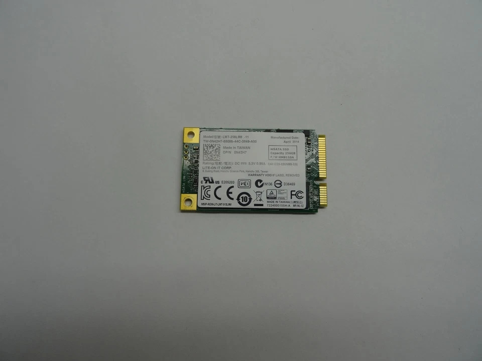 DELL 0N42H7 LAPTOP 256GB SSD MSATA - Image 1 of 1