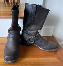 FRYE Mens Harness 87350 Dark Brown Leather Biker Boots Size 10.5 M